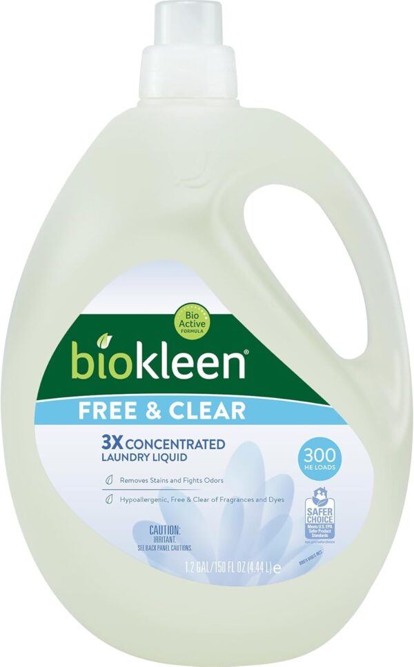 Biokleen Free & Clear Natural Liquid Laundry Detergent