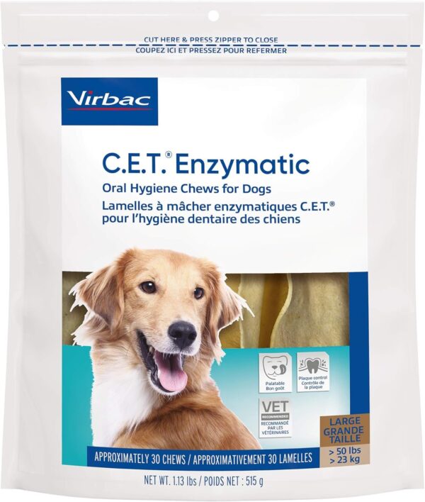 Virbac C.E.T. Enzymatic Oral Hygiene Chews for Dogs