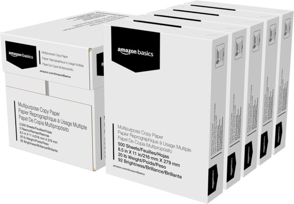Amazon Basics Multipurpose Copy Printer Paper, 8.5" x 11"
