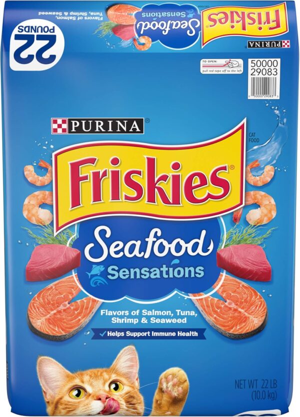 Purina Friskies Dry Cat Food, Seafood Sensations