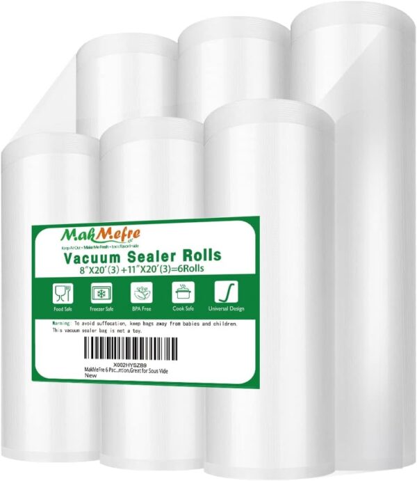 6 Pack Vacuum Sealer Bags roll